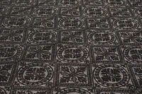 ECARPETGALLERY 4'0" x 6'3"  Transitional Collage Handmade Area Rug for Living Room, Dining Room and Bedroom in Black