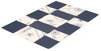 ECARPETGALLERY 3'8" x 5'7" Transitional Collage Handmade Area Rug for Living Room, Dining Room and Bedroom in Blue