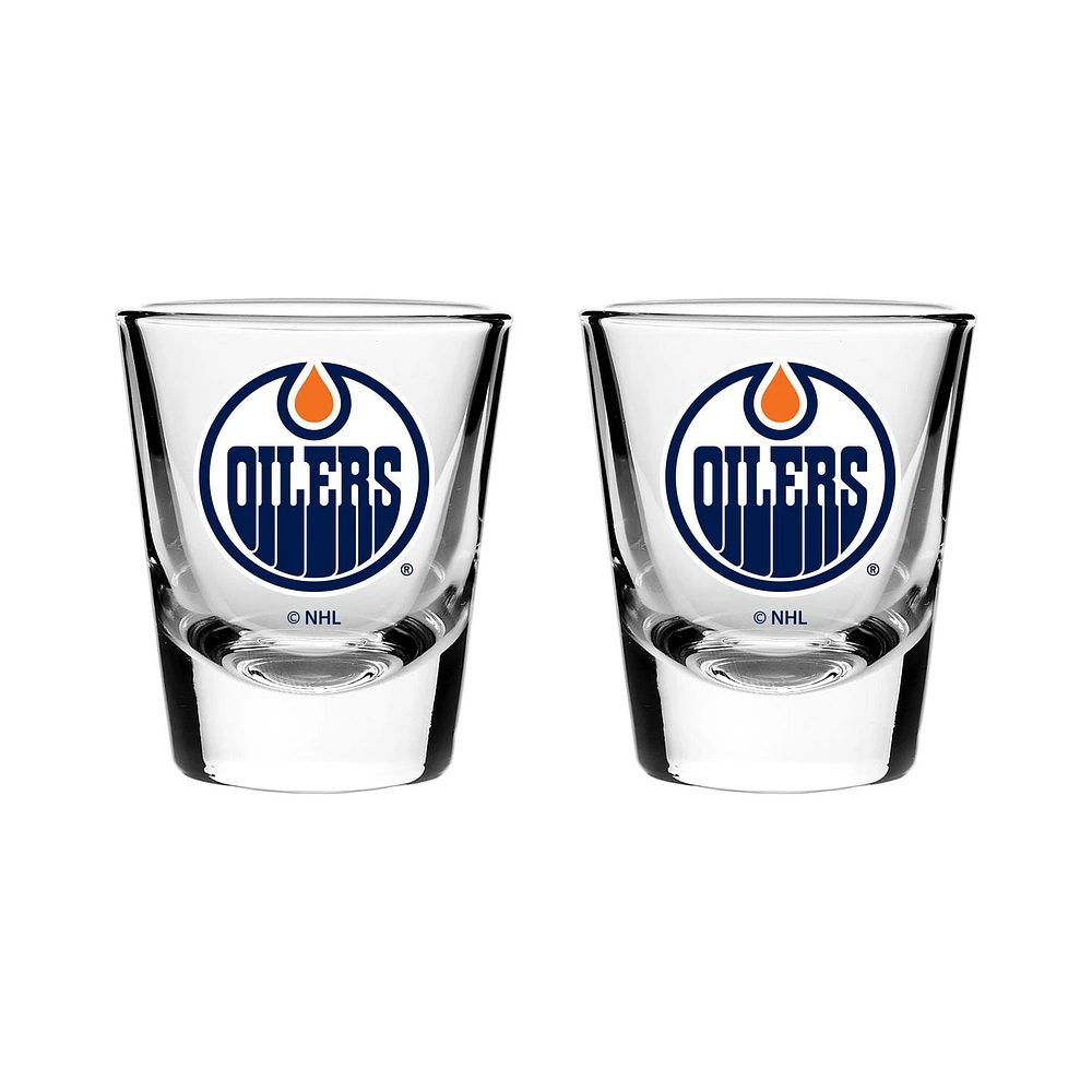 The Sports Vault 2PK Shot Glass Set Edmonton Oilers