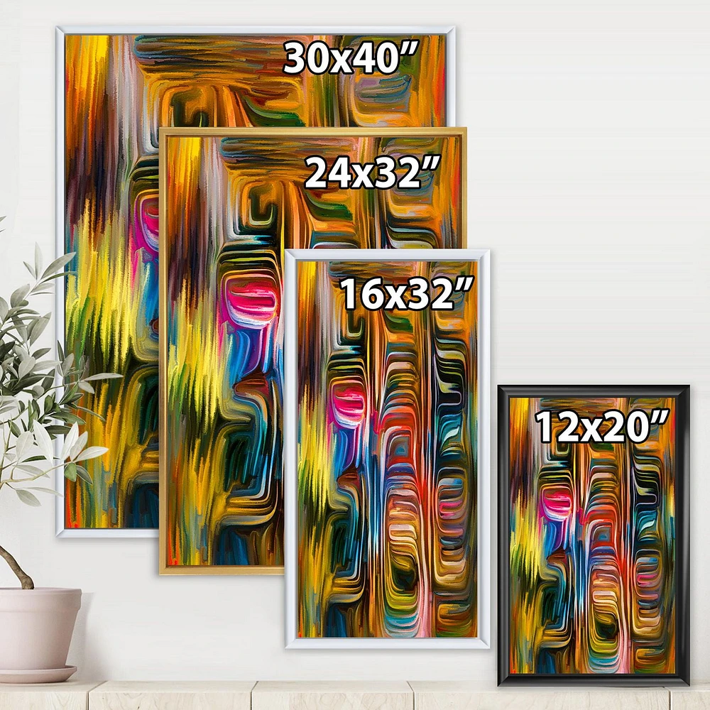 Designart Colour Fusion II FLOAT FRAME WALL ART