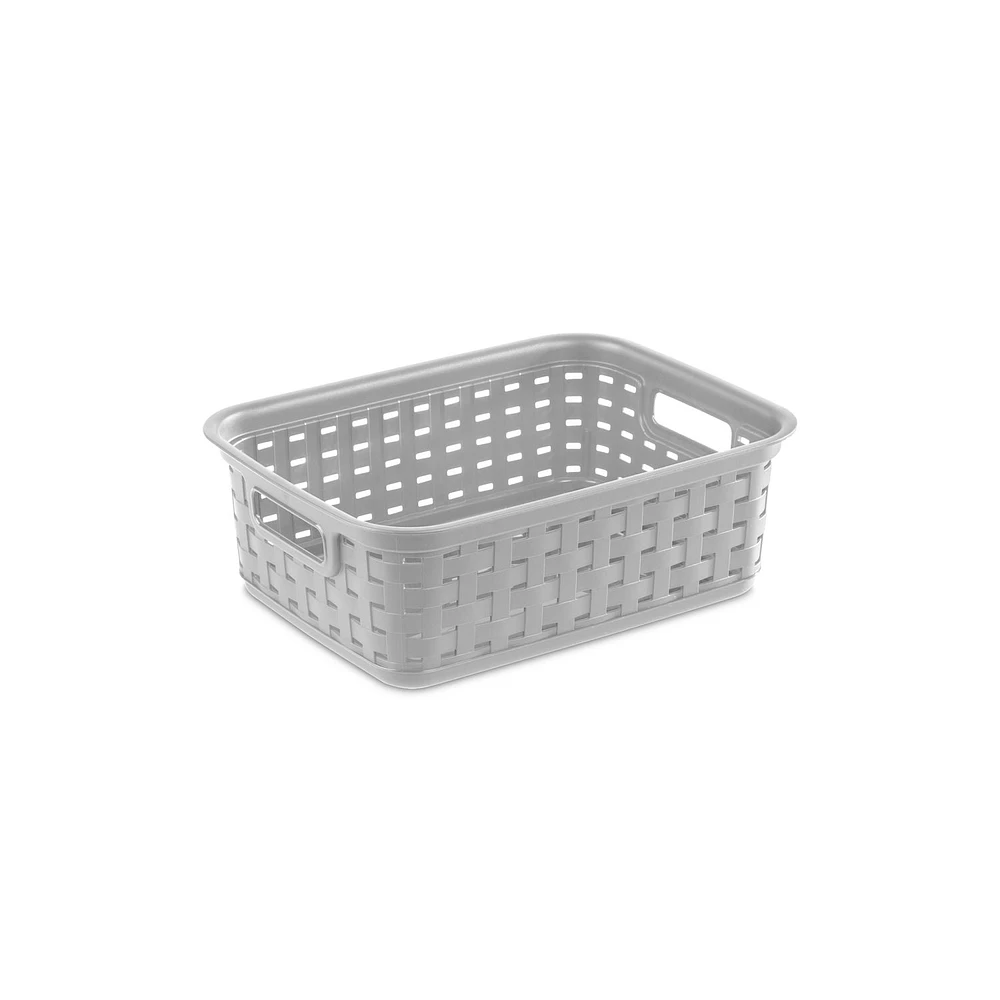 Sterilite  Set of (3) Small Weave Baskets- Grey