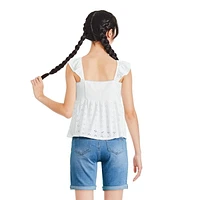 Haut à œillets style nuisette Justice pour filles Tailles TP–TG