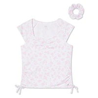 Ensemble 2 pièces à cordon Justice pour filles Tailles TP–TG