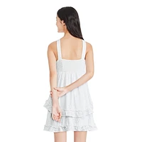 Justice Girls' Tiered Eyelet Dress