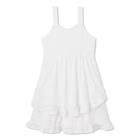 Justice Girls' Tiered Eyelet Dress