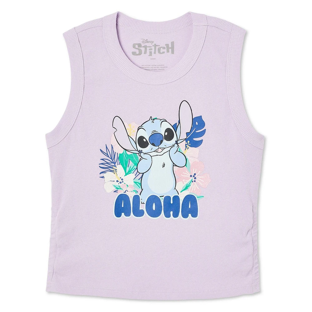 Débardeur côtelé Stitch Disney pour filles Tailles TP–TG