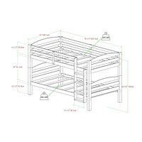 Manor Park Classic Solid Wood Twin Over Twin Bunk Bed