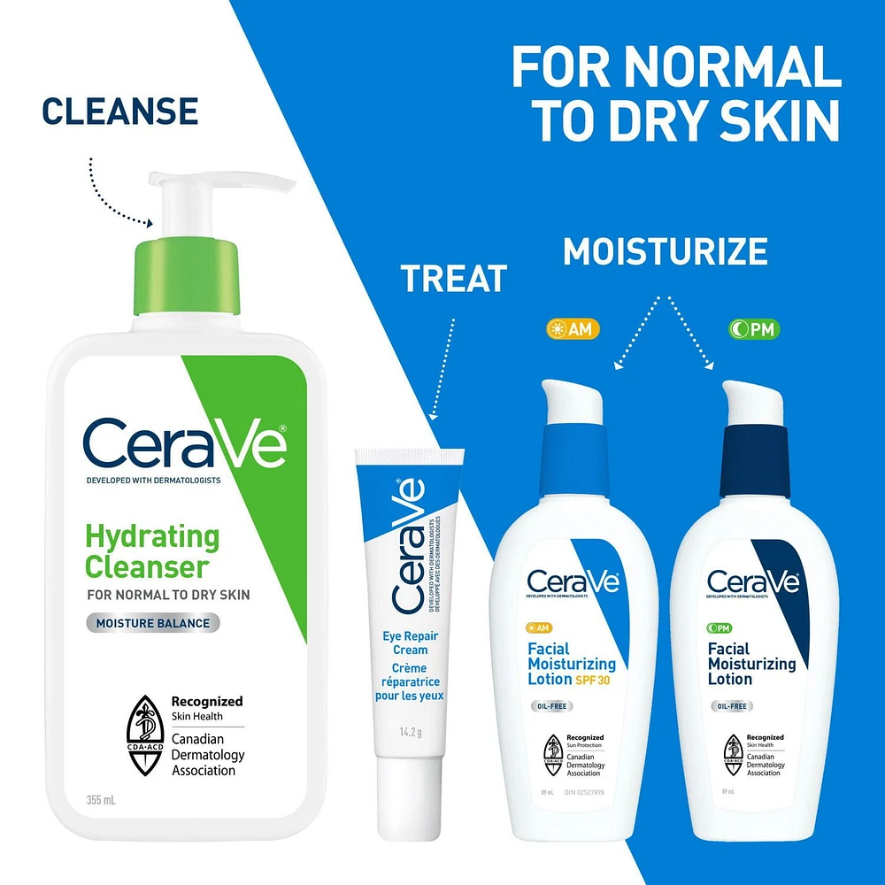 CeraVe Daily Facial Moisturizing Lotion with SPF 30, Hyaluronic Acid, and Niacinamide | Fragrance Free Face Moisturizer for Normal to Oily Skin, Women & Men | Oil free, Travel Size,, 89mL