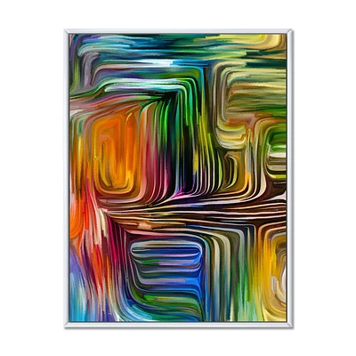 Designart Colour Fusion III FLOAT FRAME WALL ART