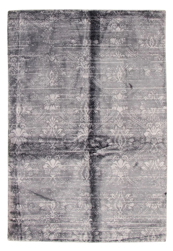 ECARPETGALLERY 5'0" x 7'5" Contemporary Galleria Hand Loomed Area Rug for Living Room, Dining Room and Bedroom in Grey