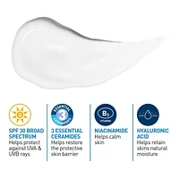 CeraVe Daily Facial Moisturizing Lotion with SPF 30, Hyaluronic Acid, and Niacinamide | Fragrance Free Face Moisturizer for Normal to Oily Skin, Women & Men | Oil free, Travel Size,, 89mL