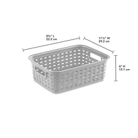 Sterilite  Set of (3) Small Weave Baskets- Grey