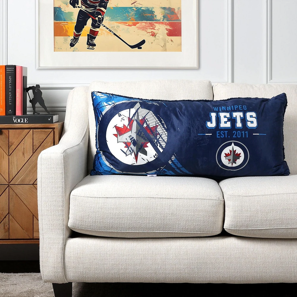 Oreiller de corps des Winnipeg Jets de la LNH 18po x 36po