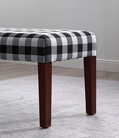 Upholstered Bench with Wood Legs