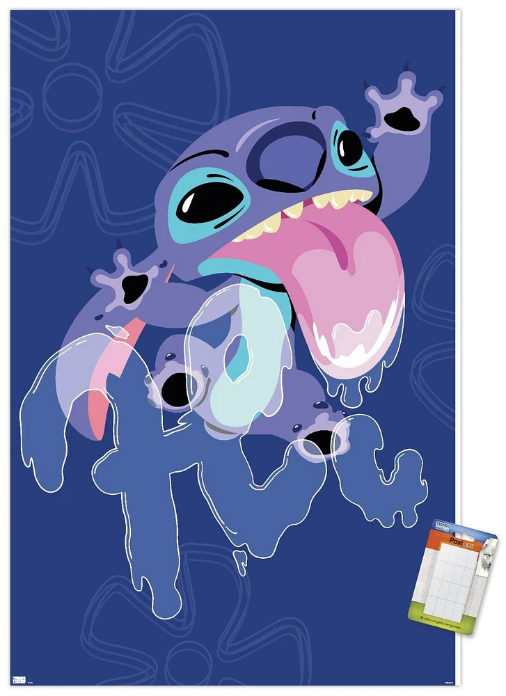 Disney Lilo And Stitch - Slobber Hi Wall Poster, 14.725" x 22.375" Framed