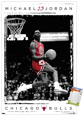 Michael Jordan - Dunk Wall Poster, 14.725" x 22.375" Framed