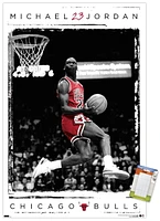 Michael Jordan - Dunk Wall Poster, 14.725" x 22.375" Framed