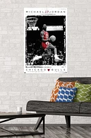 Michael Jordan - Dunk Wall Poster, 14.725" x 22.375" Framed