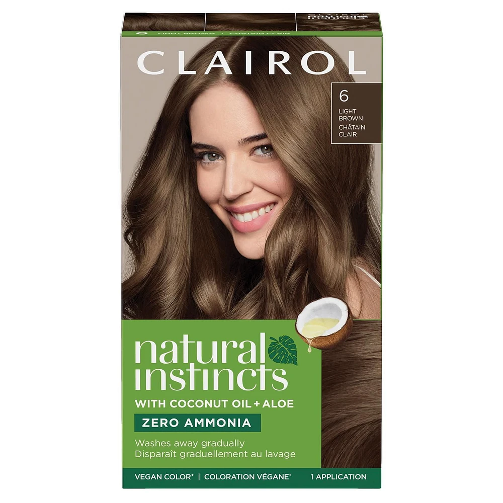 Coloration semi-permanente Natural Instincts, Avec huile de coco et aloe vera Sans ammoniaque ni parabène ajouté!