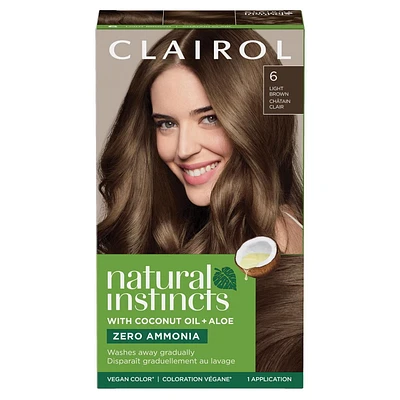 Coloration semi-permanente Natural Instincts, Avec huile de coco et aloe vera Sans ammoniaque ni parabène ajouté!