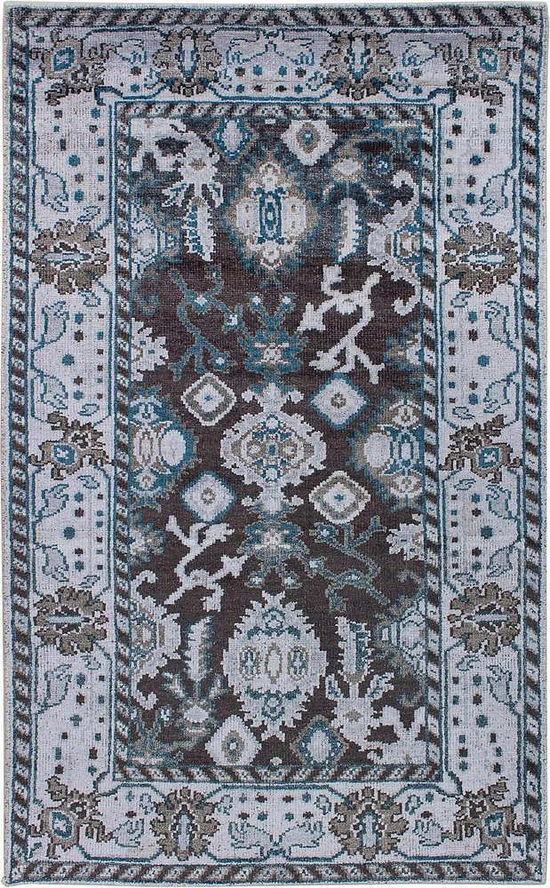 ECARPETGALLERY 5'0" x 8'3"  Casual Jules Oushak Hand-knotted Area Rug for Living Room, Dining Room and Bedroom in Brown