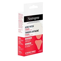 Timbres antiacnéiques triangulaires Neutrogena, traitement antiacné pour le visage, timbres hydrocolloïdes ultraminces pour une guérison optimale des boutons, 2 tailles