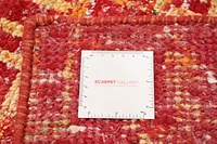 ECARPETGALLERY 5'0" x 7'10" Contemporary Sari Silk Hand-knotted Area Rug for Living Room, Dining Room and Bedroom in Red