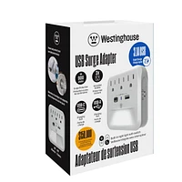 Westinghouse 900J 3- Outlet USB Surge Tap, Westinghouse