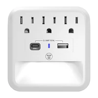 Westinghouse 900J 3- Outlet USB Surge Tap, Westinghouse