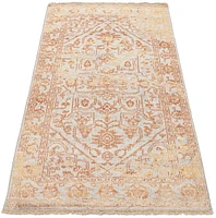 ECARPETGALLERY 4'11" x 7'11" Bordered Jules Oushak Hand-knotted Area Rug for Living Room, Dining Room and Bedroom in Grey