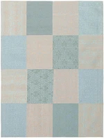 ECARPETGALLERY 5'8" x 7'8" Transitional Collage Handmade Area Rug for Living Room, Dining Room and Bedroom in Blue