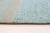 ECARPETGALLERY 5'8" x 7'8" Transitional Collage Handmade Area Rug for Living Room, Dining Room and Bedroom in Blue