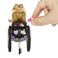 ​Barbie Chelsea Doll & Wheelchair, with Chelsea Doll (Blonde), in Skirt & Sunglasses, with Ramp & Sticker Sheet,