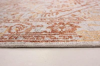 ECARPETGALLERY 4'11" x 7'11" Bordered Jules Oushak Hand-knotted Area Rug for Living Room, Dining Room and Bedroom in Grey