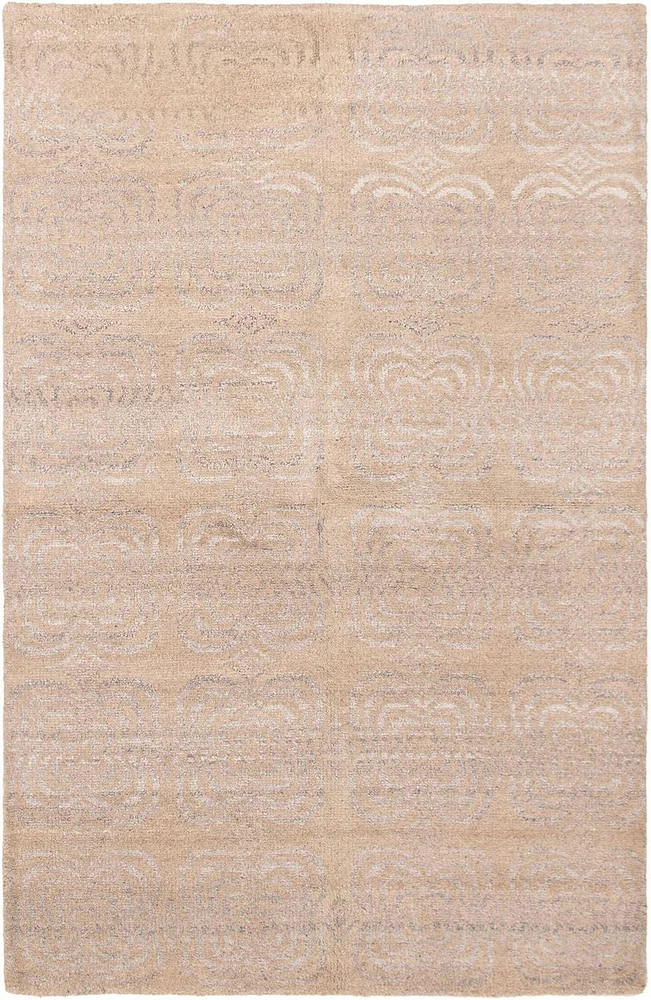 ECARPETGALLERY 5'0" x 7'9" Transitional La Seda Hand-knotted Area Rug for Living Room, Dining Room and Bedroom in Grey