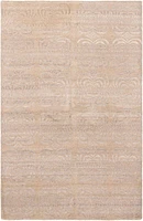 ECARPETGALLERY 5'0" x 7'9" Transitional La Seda Hand-knotted Area Rug for Living Room, Dining Room and Bedroom in Grey