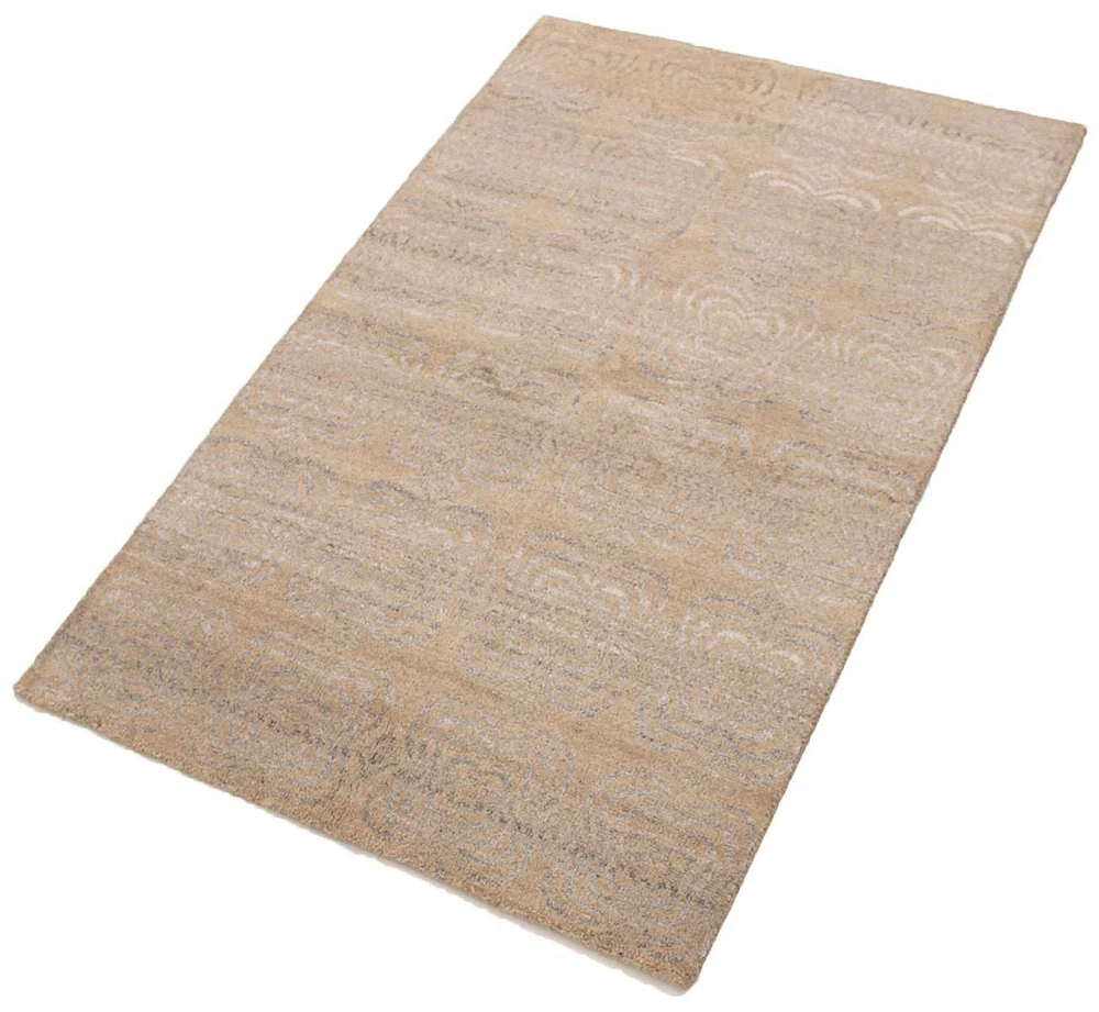 ECARPETGALLERY 5'0" x 7'9" Transitional La Seda Hand-knotted Area Rug for Living Room, Dining Room and Bedroom in Grey