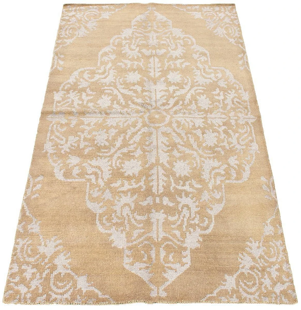 ECARPETGALLERY 4'10" x 7'10" Transitional La Seda Hand-knotted Area Rug for Living Room, Dining Room and Bedroom in Grn