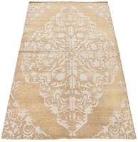 ECARPETGALLERY 4'10" x 7'10" Transitional La Seda Hand-knotted Area Rug for Living Room, Dining Room and Bedroom in Grn