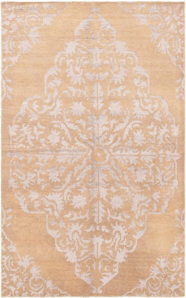 ECARPETGALLERY 4'10" x 7'10" Transitional La Seda Hand-knotted Area Rug for Living Room, Dining Room and Bedroom in Grn