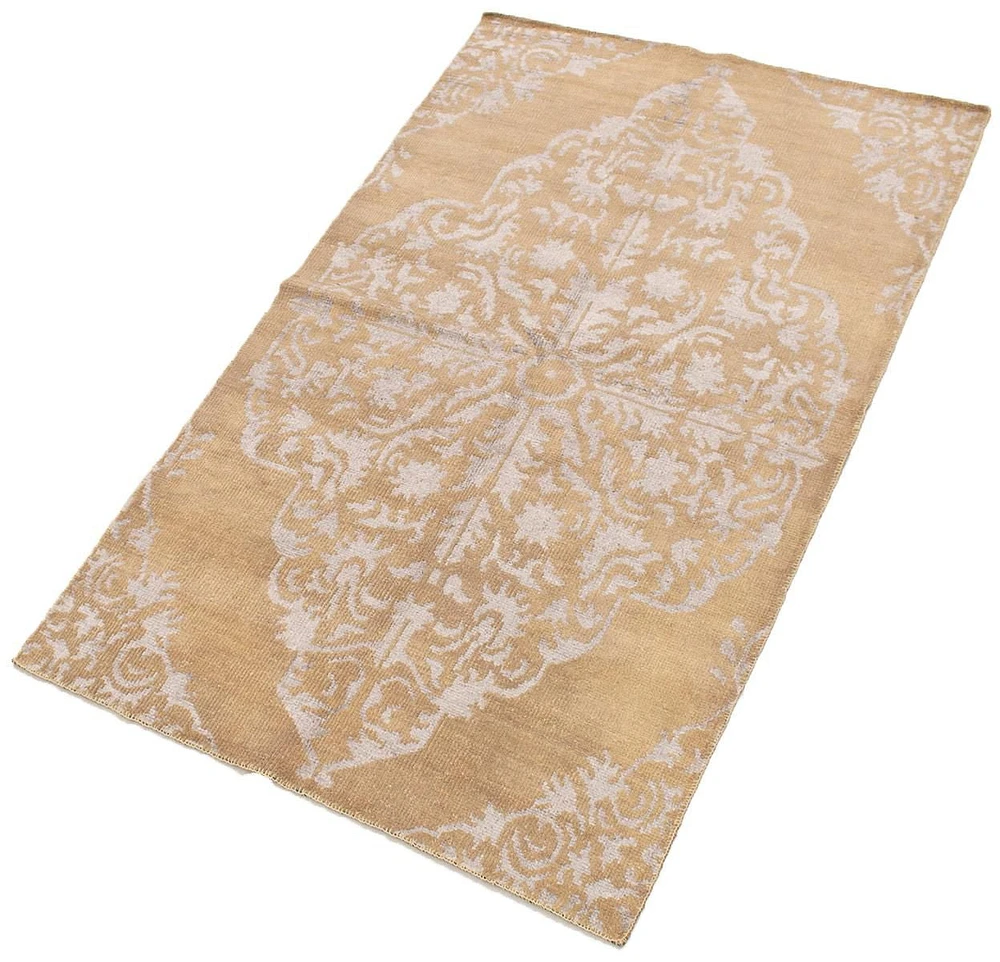 ECARPETGALLERY 4'10" x 7'10" Transitional La Seda Hand-knotted Area Rug for Living Room, Dining Room and Bedroom in Grn