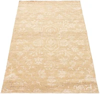 ECARPETGALLERY 5'10" x 9'0"  Transitional La Seda Hand-knotted Area Rug for Living Room, Dining Room and Bedroom in Brown