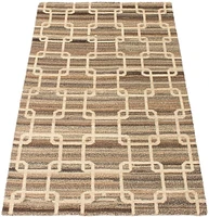 ECARPETGALLERY 5'8" x 8'0" Moroccan Tangier Hand-knotted Area Rug for Living Room, Dining Room and Bedroom in Brown