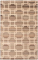 ECARPETGALLERY 5'8" x 8'0" Moroccan Tangier Hand-knotted Area Rug for Living Room, Dining Room and Bedroom in Brown