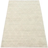 ECARPETGALLERY 5'1" x 8'1" Moroccan Tangier Hand-knotted Area Rug for Living Room, Dining Room and Bedroom in Grn