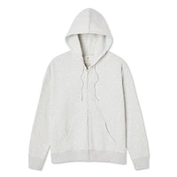 No Boundaries Women's Oversized Fleece Zip-Up Hoodie, Sizes XXS-XXL