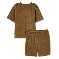 Ensemble 2 pièces avec short en tissu éponge George pour petits garçons Tailles 2T-5T