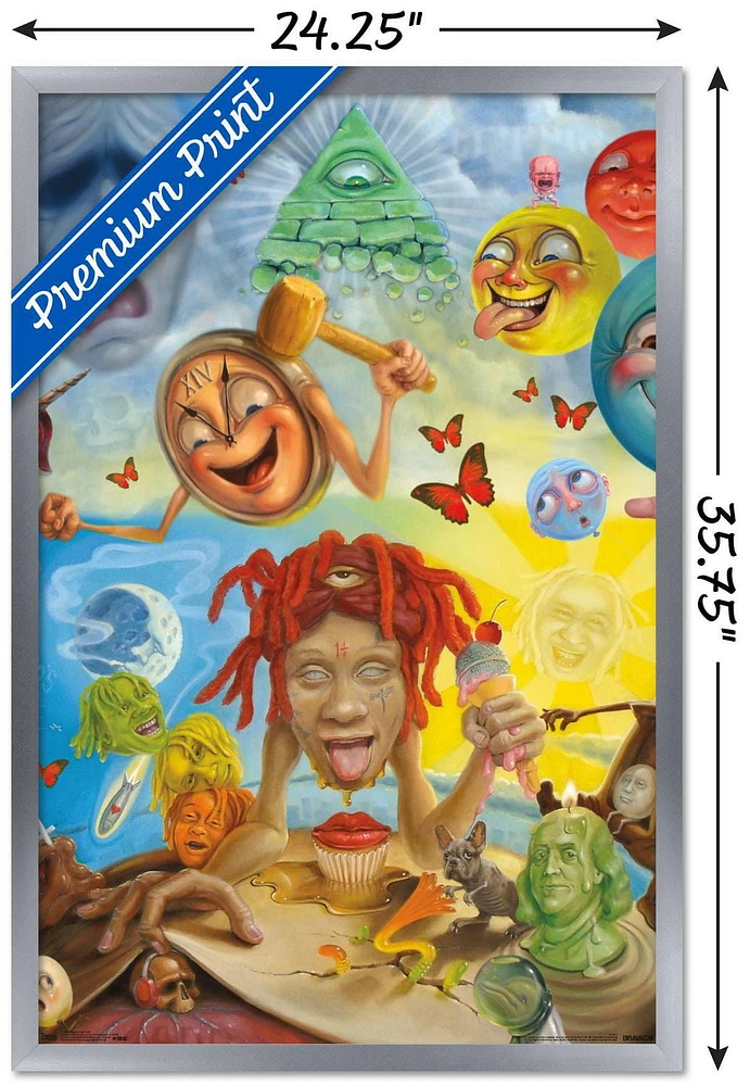 Trippie Redd - Art Wall Poster, 22.375" x 34" Framed