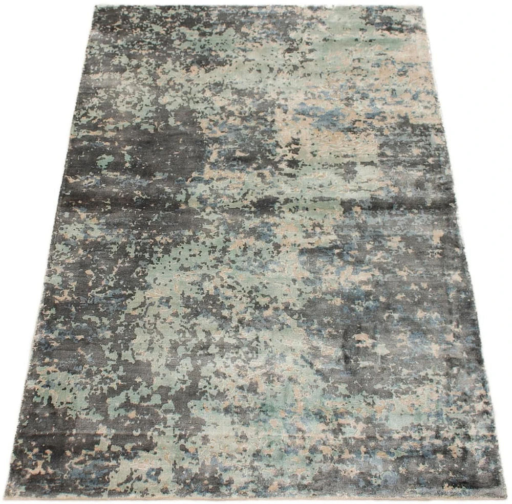 ECARPETGALLERY 5'0" x 7'7" Carved Galleria Hand Loomed Area Rug for Living Room, Dining Room and Bedroom in Grey