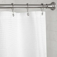 Mainstays Adjustable Tension Decorative Shower Curtain Rod, No Tools Needed, 43" - 72", Brushed Nickel